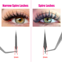 Extensions de cils pré-faites Abonnie 0.07 Feathered Premade Fans Narrow Anime Spikes Eyelash Extension Trays Wholesale 0.07 Fox Anime Spire Lash Extensions