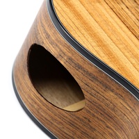 Guitare acoustique de style Jazz Hole, prix d'usine en gros, design creux en noyer, guitare acoustique de 40 pouces avec repose-bras