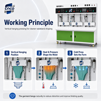 Machine de pressage à chaud et à froid pour la taille, conception suspendue verticale, anti-déformation, équipement de thermoformage pour sous-vêtements
