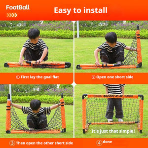 But de football miniature pliable de 130 cm, facile à installer, en PVC/PE écologique, avec cadre robuste et solide, pour enfants - Product Image 4