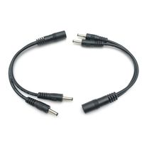 Câble Répartiteur d'Alimentation CC 12V, Prise CC 5.5*2.1 mm 1 Femelle vers 2 Prises CC 3.5*1.35 mm Mâle, Répartiteur 0.1m 35135, Câble d'Alimentation CC