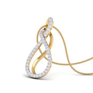 Collier pendentif en argent sterling 925 plaqué or rose avec symbole de l'infini et diamant de laboratoire, cadeau classique pour fiançailles et mariage - Product Image 2