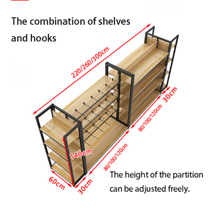 <span class=keywords><strong>Single</strong></span> <span class=keywords><strong>Side</strong></span> cửa hàng tạp hóa tường kệ cửa hàng bán lẻ hiển thị đứng Kệ siêu thị bằng gỗ Kệ - Product Image 6