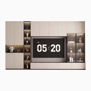 Wall Unit TV Cabinet Middle Ancient Style Luxury Stand <b>Suspended</b> Entertainment Center Living Room Furniture LED Wood Hotel - Product Image 5