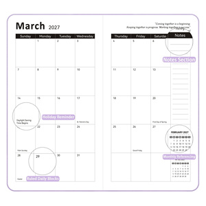 <span class=keywords><strong>Agenda</strong></span> <span class=keywords><strong>Elegante</strong></span> para Planificación Personal y Empresarial 2026, Solución de Regalo Corporativo - Product Image 5