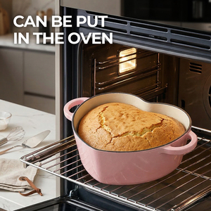 Casserole en <span class=keywords><strong>fonte</strong></span> émaillée en forme de cœur pour la cuisine, faitout, <span class=keywords><strong>cocotte</strong></span>, pot à ragoût - Product Image 4