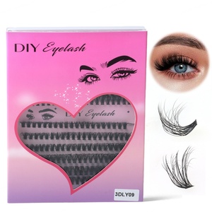 Kit de cils en grappes Promade PBT de haute qualité, faits à la main, à coller à la chaleur, HeartGirl, logo personnalisé, marque privée, vente en gros, emballage CC - Product Image 1