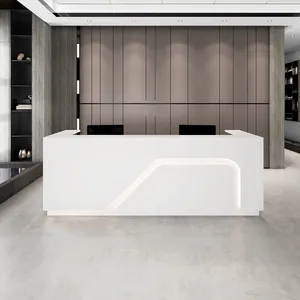 Luxury Modern Design Shop 5 Star Hotel Long Reception Desk Bar Counter