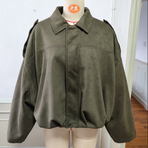 Nouvelle <span class=keywords><strong>veste</strong></span> <span class=keywords><strong>aviateur</strong></span> tissée unie zippée polyvalente pour <span class=keywords><strong>femme</strong></span>, coupe-vent, pour le printemps <span class=keywords><strong>et</strong></span> l'automne, style décontracté - Product Image 2