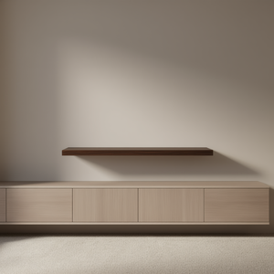 Estante de Madera Moderno de 38x120x2.5 cm, Color Blanco Brillante, Solución de Almacenamiento para Sala de Estar - Product Image 2