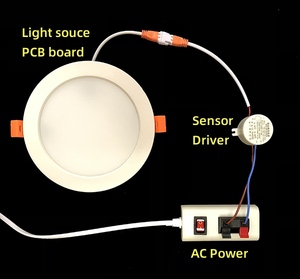 Bán hàng trực tiếp 5.8GHz LED Radar Cảm biến cung cấp điện 8-18 Wát 240mA với đầy đủ để mờ mờ chức năng nhiều Kết quả đầu ra - Product Image 1