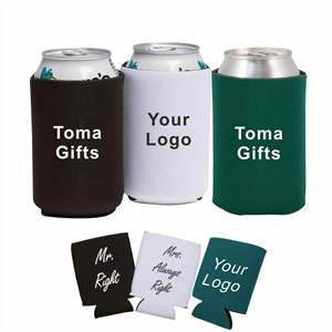 Low MOQ OEM <b>Wedding</b> Neoprene Drink <b>Wrap</b> Beer Holder Pocket Custom Design Can Cooler Insulation Stubby Holder Promotional - Product Image 1