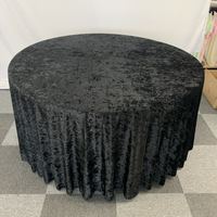 Nappe ronde en velours de luxe pour les fêtes de mariage et les événements