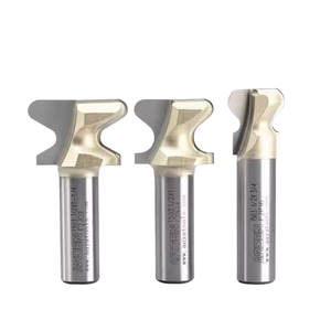 Fraise à queue YUFU R18/R30/R50 en acier rapide, revêtement TiCN, pour portes en bois et armoires, courbure en arc, queue de 1/2 pouce, fraises de défonceuse intégrées - Product Image 1