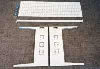 Support de bureau domestique personnel avec conduit de câbles intégré et plaques latérales emboîtables pour appartement, maison ou espace de travail