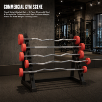 Barre d'haltères universelle en métal pour musculation à domicile, avec poids fixe, multi-prise, 20 kg, 1 pièce