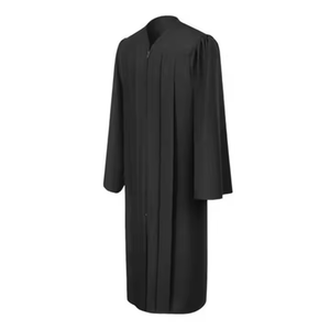 Toge de Cérémonie de Remise de Diplôme Universitaire Noire Mate Adulte d'Usine avec Toque et Pompon pour Étudiants Diplômés - Product Image 5