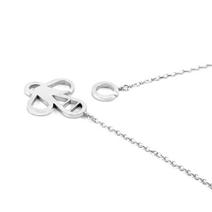 Collier pendentif en argent avec lien en corde torsadée Paradise - Product Image 1