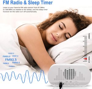<strong>Alarm</strong> <strong>Clock</strong> Reloj <strong>Radio</strong> FM with Sleep Timer Dual USB Ports for Charging Dual <strong>Alarms</strong> Digital Table Desk <strong>Alarm</strong> <strong>Clock</strong> - Product Image 2