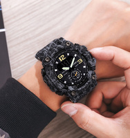 Montre-bracelet analogique-numérique pour homme, mouvement japonais, étanche 5 ATM, montres importées SKMEI 1637