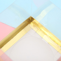 Factory Price Custom Logo Card Paper Cake Box 8x8x9cm/10x10x10cm Recyclable Clear Box