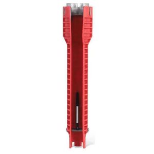 Llave para fregadero ocho en uno, herramienta de plomería de acero inoxidable con mandíbula dentada ajustable para instalación de grifos y tuberías de baño - Product Image 4