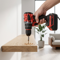 Perceuse-visseuse sans fil électrique avec mandrin auto-serrant, couple réglable, jeu de douilles et embouts, 2 batteries, OEM