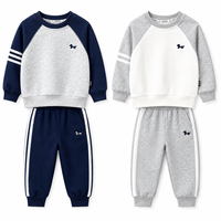Ensemble de survêtement décontracté 2 pièces pour garçons, printemps-automne 2026, brodé, sweat-shirt et pantalon de jogging en mélange de coton, vente en gros