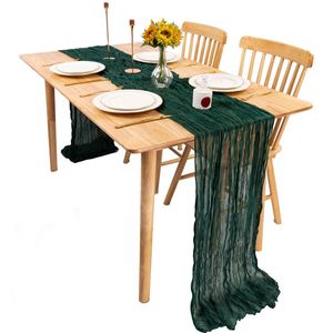 Nappe en gaze en gros, couleur ivoire nude, pour décoration de table de mariage bohème rustique, 14 couleurs - Product Image 2