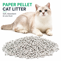 Litière pour chat en granulés de papier recyclé à faible teneur en poussière, ultra absorbante, contrôle des odeurs, biodégradable, jetable aux toilettes, écologique, légère
