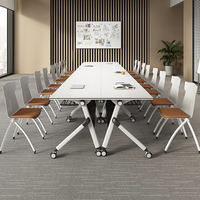 Bureau de travail pliant portable avec roues pivotantes bjflamingo bureau d'ordinateur multifonctionnel pour le bureau