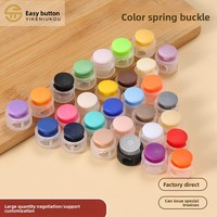 Penjepit Resin Warna-warni Model Snap-lock untuk Tali Hoodie, Pengatur Tali Model Pig-nose, Tanpa Ikat, Lubang Ganda untuk Gesper, Praktis