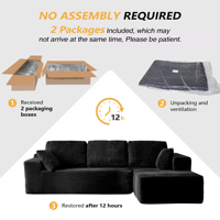 Kostenloser Versand Lagerbestand Moderne Wohnzimmer-Möbelgarnitur Konvertierbares Schlafsofa Ecksofa für Hotelnutzung Schwamm Modulares Sofa