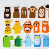 Marionnettes à doigts en feutre de dessins animés, nouveaux modèles, animaux de la forêt, jeu de simulation préscolaire pour enfants