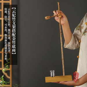 Bamboo Pavilion Cloud Princess Bamboo Vase Hydroponic Flower Pot Asian Zen Tea Room Desktop Ornament Natural Material Decorative - Product Image 4