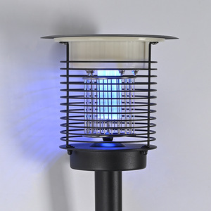 <b>Solar</b> <b>Powered</b> Mosquito Killer <b>Lamp</b> Black Stainless Steel Outdoor Waterproof Insecticidal Lighting For Lawn And Courtyard - Product Image 2
