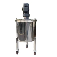 Réservoir de mélange sous vide en acier inoxydable de 100 litres avec agitateur pour fluides visqueux comme le miel, la crème glacée, les boissons énergisantes, le lait en poudre