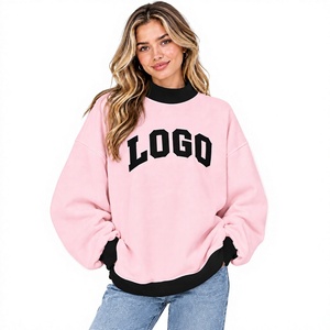 Sweat-shirt d'hiver léger à col roulé pour femme, style décontracté, couleur unie, coupe oversize, personnalisable, vente en gros, meilleur fabricant - Product Image 1