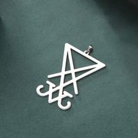 Pendentif Myshape Sigil de Lucifer, sceau de Satan, symbole satanique de Lucifer, breloque en acier inoxydable, accessoires DIY pour collier