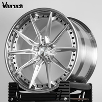 Rines de Aleación Forjados Viorock Deep Concave de 2 Piezas en Plata Pulida 5X112 5X120 de 18, 19 y 20 Pulgadas para BMW, Audi, Benz, Supra, Ford, Toyota