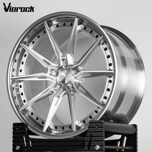 Jantes en alliage forgé Viorock Deep Concave 2 pièces, finition argent brossé, 5X112 5X120, 18 19 20 pouces, compatibles avec <span class=keywords><strong>BMW</strong></span>, Audi, Benz, Supra, Ford, Toyota - Product Image 1