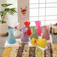 Vases de sol artificiels pour la décoration intérieure, en plastique haute transparence, design moderne et contemporain, pour mariage, Pâques, table à manger intérieure