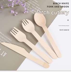 Muestras Gratis, Juego de Cuchillos Desechables para Fiestas, Juego de Cuchillos de Cocina con Juego de Cucharas de Madera - Product Image 1