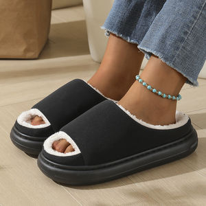 Toptan yeni ürünler <span class=keywords><strong>EVA</strong></span> taban terlik maruz ayak parmakları ile peluş astar süet üst toptan yeni malzemeler ile - Product Image 6