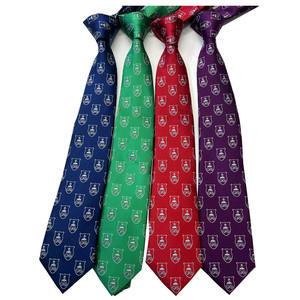 ポリエステルネクタイ男性用カスタムロゴ作られたネクタイ強く縫い自由なデザイン - Product Image 1