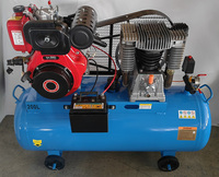 Kompresor Udara Portabel Sayi K30 10HP Mesin Diesel Kepala Aluminium Berpendingin Udara Berpelumas dengan Pompa Tangki 200L Kapasitas 600L/Menit