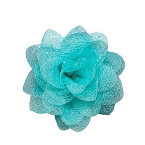 Flores grandes de gasa hechas a mano de 12 cm, accesorios para el cabello, materiales para bricolaje, flores de tela para zapatos y ropa, venta al por mayor. - Product Image 5
