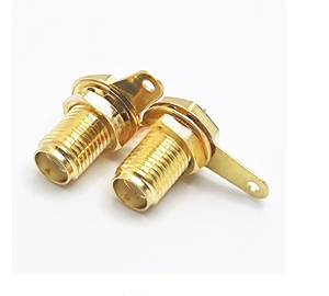 Conector SMA RF cobre completo SMA hembra soldado Panel de tuerca frontal conector PCB fijo conector de enchufe de mamparo - Product Image 3