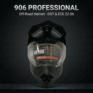 ユースキッズMXダートバイクヘルメットECE DOT規格フルフェイスマットブラックモトクロスヘルメットエアロダイナミッククラウンスポイラーワイドクリアバイザーユニセックス - Product Image 1