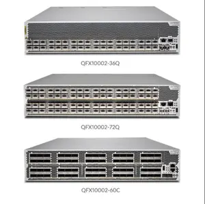 QFX10002-60C QFX10002-72Q QFX10002-36Q 60 100GbE 72 40GbEポート (2 Uフォームファクター) 最大6 Tbpsのレイヤー2およびレイヤー3スイッチ